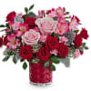 Adorned with a charming heart pattern and gleaming with a pearlescent finish