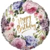 18&quot; Happy birthday mylar balloon. Filled with helium. Stays afloat up to