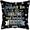 18&quot; Happy birthday mylar balloon. Filled with helium. Stays afloat up to