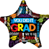 18&quot; Congrats grad mylar balloon. Filled with helium. Stays afloat up to