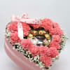 This box contains pink carnations and babys breath that is beautifully arranged