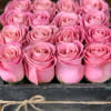 Simple and beautiful like love is ,16 pink Rosses in rustic wood