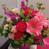 This beautiful arrangement of blends of pink create a magical Valentine&#039;s statement.