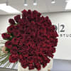 100 long stem red roses bouquet.What can be more elegant and forever