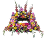 Experience &quot;Vibrant Blossom Haven&quot; &ndash; a magnificent square floral wreath that captures