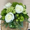 Ruth Messmer Florist&#039;s Lucky Charm Bouquet is designed in a glass cube