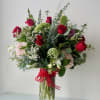 Red Roses, Hydrangeas, Orchids, Lilies, Greenery