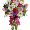 this bouquet bursting with romantic flowers 