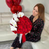 Huge box of 125 roses with gorgeous orchid on the top 
Premium