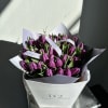 A purple tulip bouquet is a stunning arrangement of fresh tulip flowers
