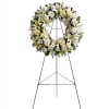 Honor a loved one with our  White Funeral Standing Spray, a