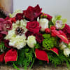 Christmas centerpiece long and low suitable for your Christmas celebration withe gorgeous