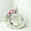 Medium circular lantern made with high-quality metal finish and decorated with seasonal
