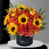 Say hello to the new season with this tower of fall flowers!