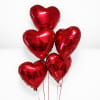 5 Heart balloos 