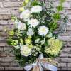 As peaceful and beautiful as a starry night, this pure white funeral