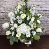 As peaceful and beautiful as a starry night, this pure white funeral