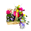 The perfect gift for a gardener!! This basket includes outdoor blooming plants