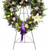 The 30-inch heart-shaped sympathy easel is a beautiful tribute, designed with a