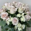 Roses at towering heights, this rose centric arrangement measure at approximately 28