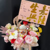 Shop decorations that put at the front desk
Last for 3-5 years
香皂花开业抱抱桶