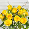 Dozen Yellow rose, represents friendship, joy and caring. These beautiful sun colored
