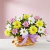 Bright, sunny springtime wishes are best sent with our charming basket arrangement.