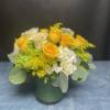 White and Yellow Roses, Green and White Hydrangeas, Solidago and Greenery 