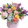A pastel or colorful flowering hat box brings peace to any space.