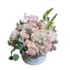 A pastel or colorful flowering hat box brings peace to any space.