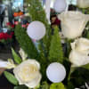 A stunning floral Golf combination with Premium Flowers, Golfballs and a Golf