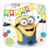 Get the party started with this fun 17&quot; square Minion mylar balloon!