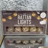  LED light garland wrapped in natural rattan for a rustic yet