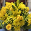 Surprise your loved one with our Day of Yellow Flowers Bouquet Hand
