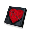 X large heart acrylic box with red roses 