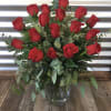 1 1/2 Dozen Red Rose, lush greens 