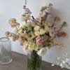 Soft pastels in a glass vase