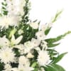 This elegant sympathy arrangement showcased on a 54&quot; easel, features a large