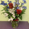 Send the patriot in your life this truly patriotic bouquet. This bouquet