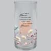 These hurricane candles are made of glass with UV printed artwork. The
