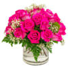 A delicate floral composition of pink roses