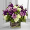 This Beautiful floral design with a trend-settings colors combining purples, spring green