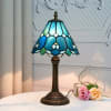Our Blue Orchid Tiffany Style -stained glass memory lamp features a beautiful