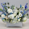 We&#039;ve made the overall theme of this arrangement white with blue hues