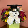 Celebrate your graduate with this one of a kind arrangement. Guaranteed to