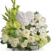 A heartfelt expression of your sympathy, this majestic mix of white roses
