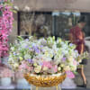 Giant vase with the mix of the most beautiful flowers 