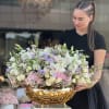 Giant vase with the mix of the most beautiful flowers 