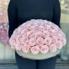 Beautiful vase with the roses 