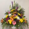 Spring one sided traditional for a funeral service. 
Features a variety of